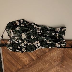 H&M tropical print jersey coverup